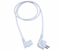 Preview: DINIC Netzkabel CEE 7/7 auf C13 gewinkelt, 0,75mm², CEE 7/7 90°/IEC 60320-C13 90° links, VDE, weiß, Länge 1,80m