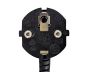Preview: DINIC Netzkabel Schuko auf C13 90 Grad nach oben abgewinkelt, 0,75mm² VDE, schwarz, 1.80m