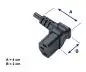 Preview: DINIC Netzkabel Schuko auf C13 90 Grad nach oben abgewinkelt, 0,75mm² VDE, schwarz, 1.80m
