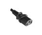 Preview: DINIC Netzkabel Argentinien Typ I auf C13, 0,75mm², schwarz, 1,8m