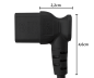 Preview: DINIC Netzkabel China Typ I 3pin auf C13 90°gewinkelt, 0,75mm², CCC, schwarz, 1,80m