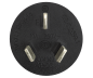 Preview: DINIC Netzkabel China Typ I 3pin auf C13 90°gewinkelt, 0,75mm², CCC, schwarz, 1,80m