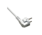 Preview: DINIC Netzkabel Europa CEE 7/7 90° auf C13, 0,75 mm², VDE, grau, Länge 1,80m