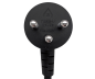Preview: DINIC Netzkabel Israel Typ H auf C13, 0,75mm², 1,8m ISR 3pin Typ H/IEC 60320-C13, SII, schwarz