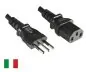 Preview: DINIC Stromkabel, Netzkabel für Italien auf C13 Kaltgeräte