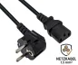 Preview: DINIC Netzkabel, extra großen Querschnitt 1,5mm², CEE 7/7 - C13, VDE-zertifiziert, schwarz, 3m