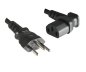 Preview: Stromkabel Netzkabel für die Schweiz auf C13 gewinkelt,