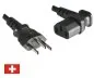 Preview: Stromkabel Netzkabel für die Schweiz auf C13 gewinkelt