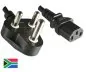 Mobile Preview: DINIC Netzkabel Südafrika Typ M auf C13, ZAF