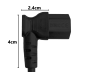 Preview: DINIC Netzkabel England UK Typ G 10A auf C13 90°, ASTA/SASO/HK/SM, schwarz, 2m