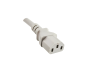 Preview: DINIC Netzkabel England UK Typ G 13A-C13, 1,5mm², fused 13A, grau, 2.50m