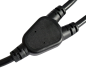 Preview: DINIC Y-Netzkabel Schuko auf 2x C13 Kaltgerätestecker, 1mm², schwarz, 2m