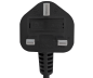 Preview: DINIC Netzkabel England UK Typ G 3A auf C7, BSI Kitemark, 1,80m