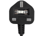Preview: DINIC Netzkabel England UK Typ G 3A auf C7, BSI Kitemark, 1,80m