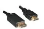 Mobile Preview: DINIC DisplayPort auf HDMI Kabel, DP 20pol auf HDMI Stecker, Auflösung max. 1920x1080p bei 60Hz, schwarz, 1,00m, DINIC Polybag