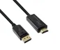 Preview: DINIC DisplayPort auf HDMI Kabel, DP 20pol auf HDMI Stecker, schwarz, 2,00m