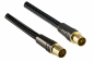 Preview: DINIC Premium Antennenkabel Koax Stecker auf Buchse, Dubai Range, schwarz, 1m