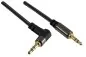 Preview: DINIC Premium Audiokabel 3,5mm St. auf 90° St., 2m DINIC Dubai Range, schwarz