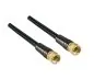 Preview: DINIC Premium SAT Koaxialkabel F Stecker auf Stecker, Dubai Range, vergoldete Stecker, schwarz, 2m