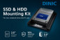 Preview: DINIC Einbaurahmen aus Aluminium für 2x2,5" HDD / SSD in einen 3,5" Schacht