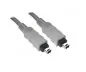 Preview: DINIC FireWire 400 Kabel 4 polig Stecker auf Stecker, 2m Anschlusskabel IEEE1394a, grau