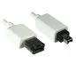 Preview: DINIC FireWire 400 Kabel 6 polig auf 4 polig Stecker, Anschlusskabel IEEE 1394a, weiß