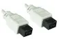 Preview: DINIC FireWire 800 Kabel 9 polig Stecker auf Stecker, Anschlusskabel IEEE 1394b, weiß