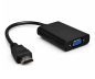 Preview: DINIC HDMI Adapter Typ A 19pol Stecker - VGA Buchse, mit Audio-Buchse, schwarz, 0,15m