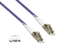 Preview: DINIC LWL Kabel OM4, Patchkabel LC/LC Lichtwellenleiter Multimode, 1m
