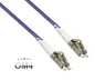 Preview: DINIC LWL Kabel OM4, Patchkabel LC/LC Lichtwellenleiter Multimode, 1m