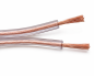 Preview: DINIC Lautsprecherkabel transparent CCA, Rolle, Querschnitt 2 x 1,5 mm², 25m