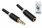 Preview: Audiokabel 3,5mm Klinke Stecker auf Buchse, 2m DINIC Monaco Range, Verlängerung, schwarz