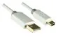 Preview: DINIC HQ Mini USB Kabel A Stecker auf mini B Stecker, Monaco Range, weiß