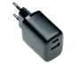 Preview: USB C+A Ladegerät/Netzteil 20W, PD, schwarz Power Delivery + QC 3.0, schwarz