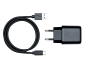 Preview: DINIC USB PD/QC 3.0 Ladeadapter, inkl. A auf C Kabel 20W, 3,6V~5,9V/3A; 6~9V/2A; 9V~12V/1,5A, schwarz, 1m