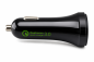 Preview: DINIC USB KFZ QC3 Ladeadapter + USB C auf A Kabel, Ausg. 1: 5V 2,4A; Ausg. 2: 5V/3A, 9V/2A, 12V/1,5A, schwarz, 1m