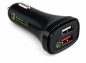 Preview: DINIC USB KFZ Q3 Charger, Ladeadapter+microUSB Kabel, 1m