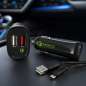 Preview: DINIC USB KFZ Q3 Charger, Ladeadapter+microUSB Kabel, 1m