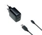 Preview: DINIC USB PD/QC 3.0 Ladeadapter inkl. micro USB Kabel 20W, 3,6V~5,9V/3A; 6~9V/2A; 9V~12V/1,5A, schwarz, 2m