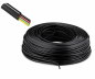 Preview: DINIC Telefon-Flachbandkabel, 4-adrig, AWG 30, schwarz, 100m