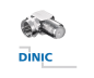 Preview: DINIC Winkel-Adapter F-Stecker / F-Buchse 90°, 10 Stück