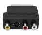 Preview: DINIC Scartstecker mit IN/OUT Umschalter, 3x Cinchbuchse und 4 pol. mini DIN-Buchse, Karton Box