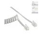 Preview: DINIC Telefonhörer-Spiralkabel, 2m, Box RJ10 4P4C Modularstecker auf Stecker, weiß, 2m