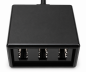 Preview: DINIC TAE Verteiler 3x TAE N/F/F Buchse auf RJ11/RJ45 Stecker (6P4C), schwarz, DINIC Box, 0,20m