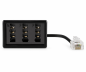 Preview: DINIC TAE Verteiler 3x TAE N/F/F Buchse auf RJ11/RJ45 Stecker (6P4C), schwarz, DINIC Box, 0,20m