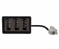 Preview: DINIC TAE Verteiler 3x TAE N/F/F Buchse auf RJ11/RJ45 Stecker (6P4C), schwarz, DINIC Box, 0,20m