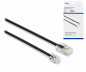 Preview: DSL Modular-/ Westernkabel RJ11 auf RJ45, 3m, Box 8P4C Stecker auf 6P4C Stecker, schwarz, 3m