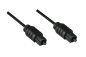 Preview: Toslink Kabel 2mm , 3m Kunststoffstecker, schwarz, 3m