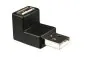 Preview: DINIC USB Adapter A Stecker auf A Buchse 90° nach OBEN gewinkelt