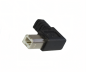 Preview: DINIC USB 2.0 Kabel A auf B St. links abgewinkelt, AWG 28/24, schwarz, 0,5m